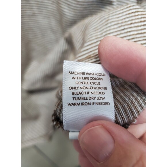 Pure Jill J Jill Cotton Blend Pinstriped Shirred Back Tunic Size XL - Picture 6 of 6